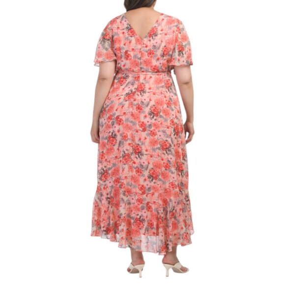 TAYLOR Plus Chiffon Ruffle Front Dress - Picture 2 of 2